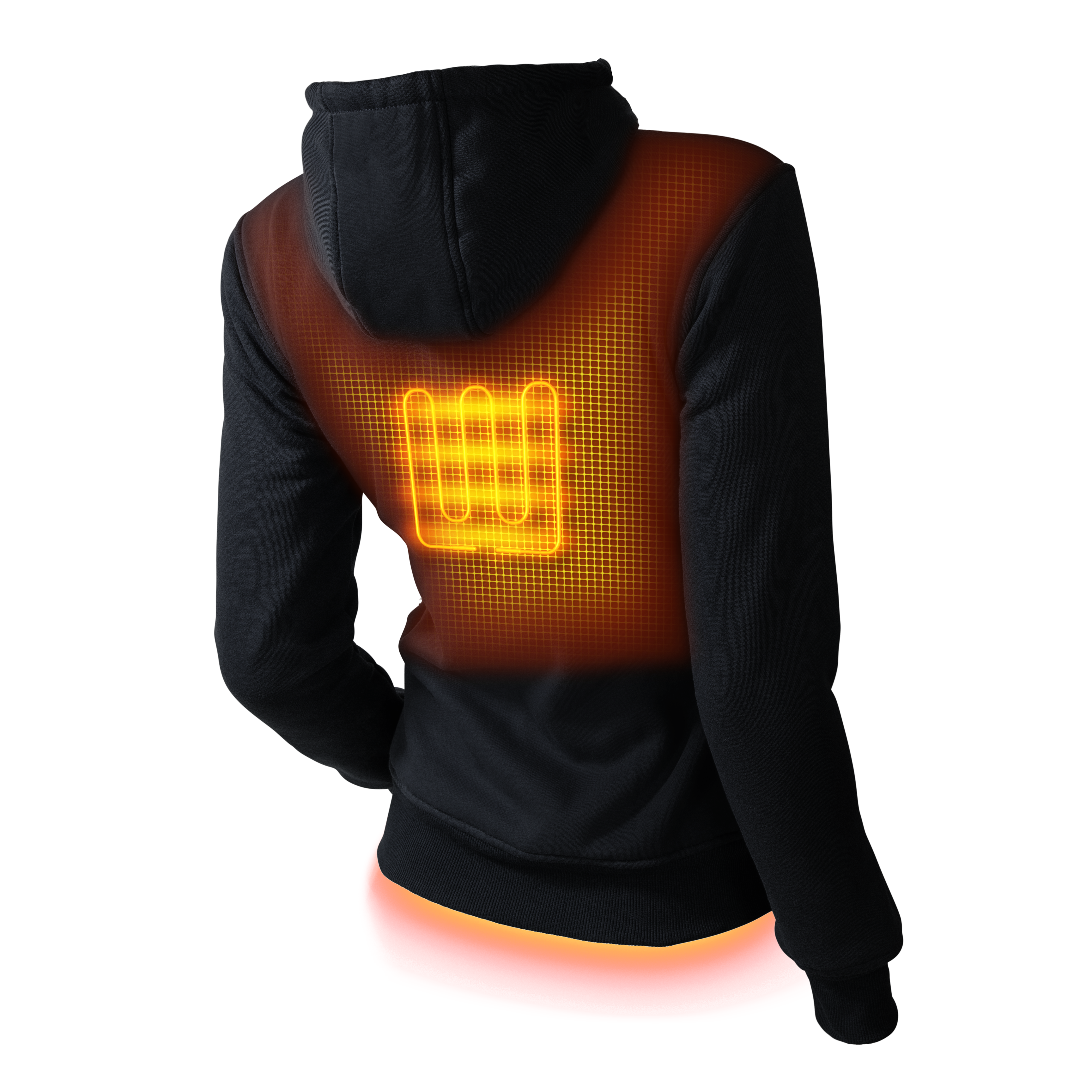 Ridge Womens Heated Hoodie Onyx