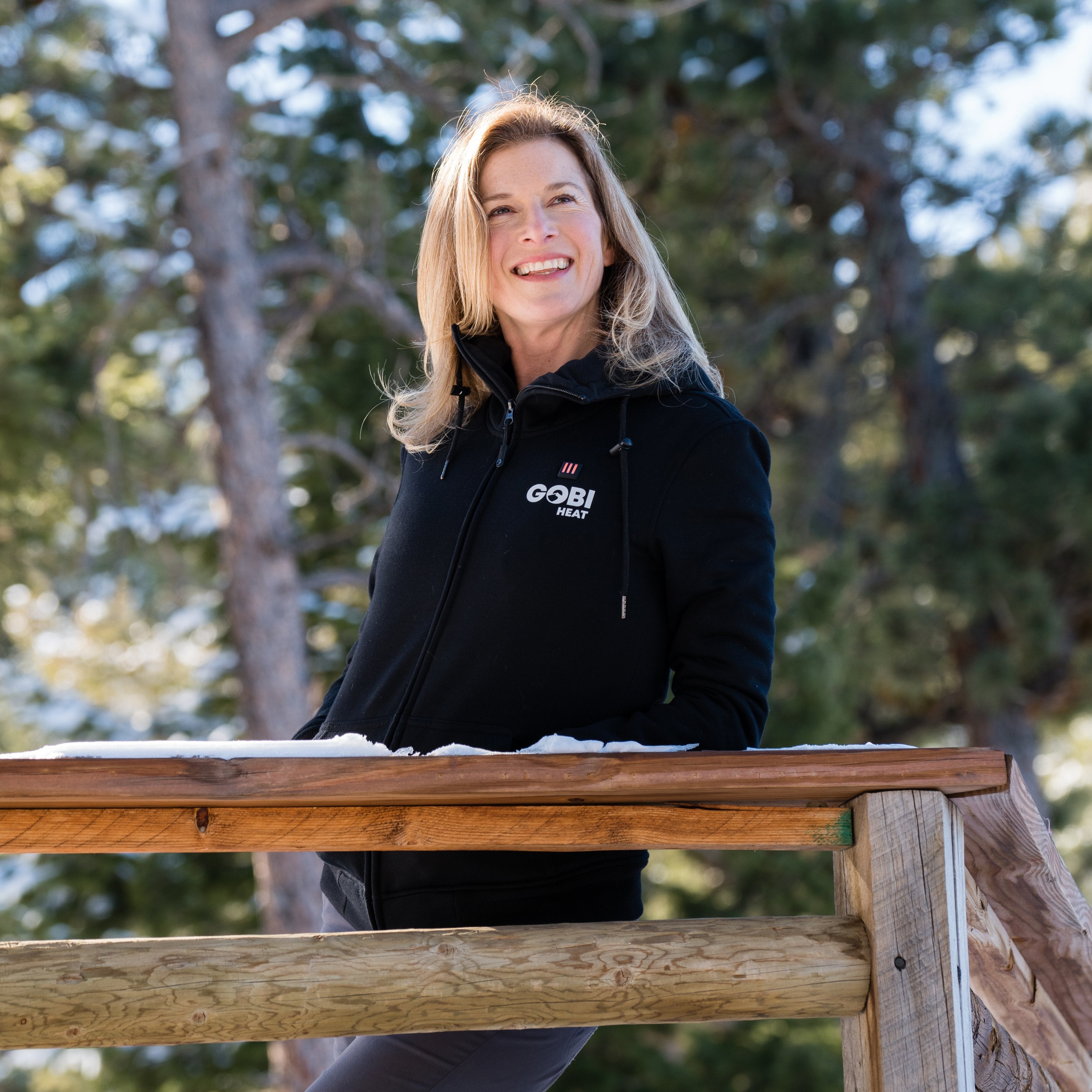Ridge Womens Heated Hoodie Onyx
